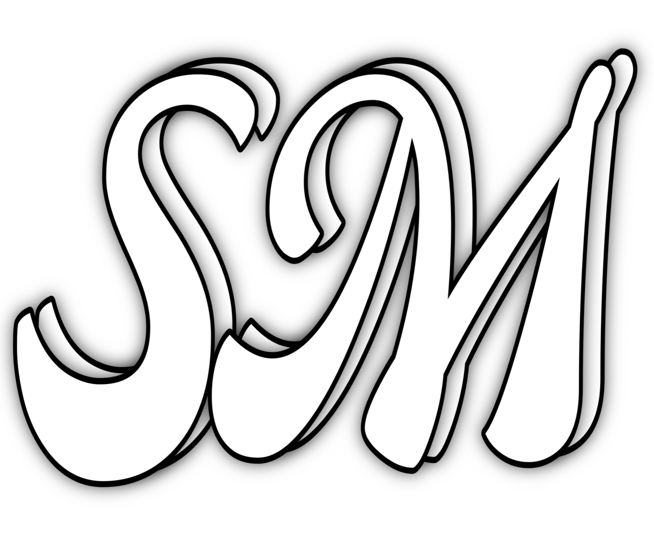 The letters SM in white.